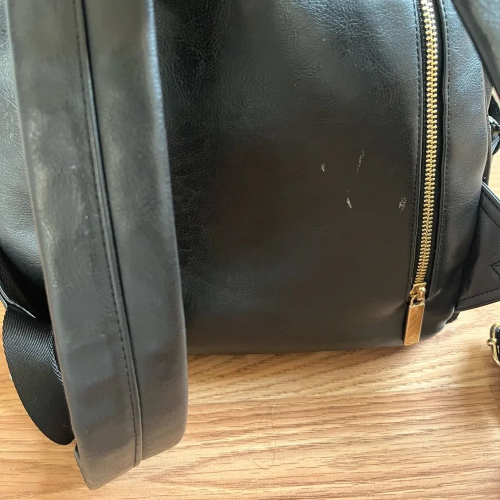 Black Diaper Bag w/ Gold Zippers